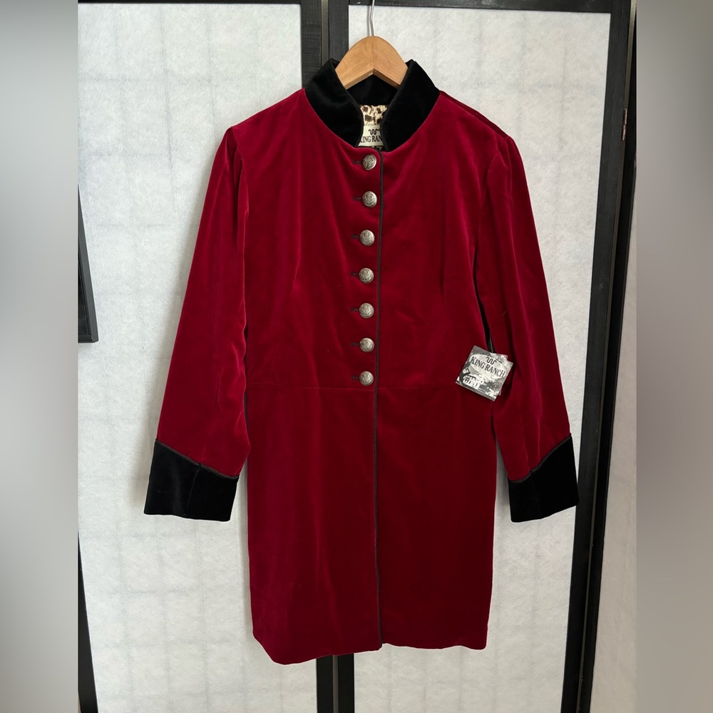KING RANCH WOMENS VELVET WESTERN JACKET S VINTAGE S